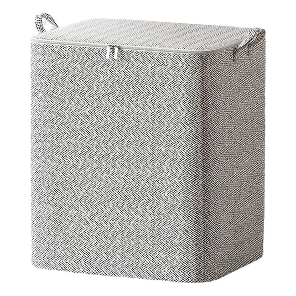Under-Bed Storage Bin with Lid, Stackable Non-Woven Fabric Box, XL with Handles