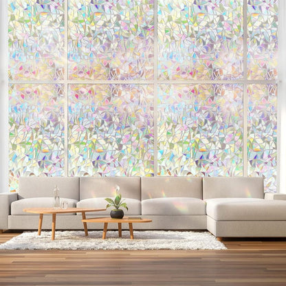 Prismatic Window Film for Sunlight and Privacy Protection