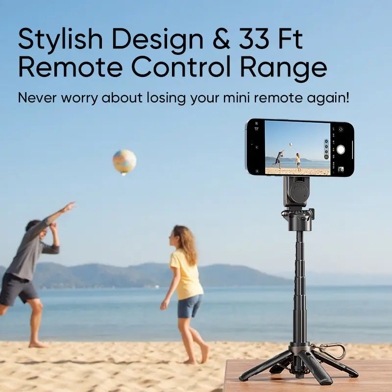 Versatile Selfie Stick with Wireless Remote and Tripod Stand