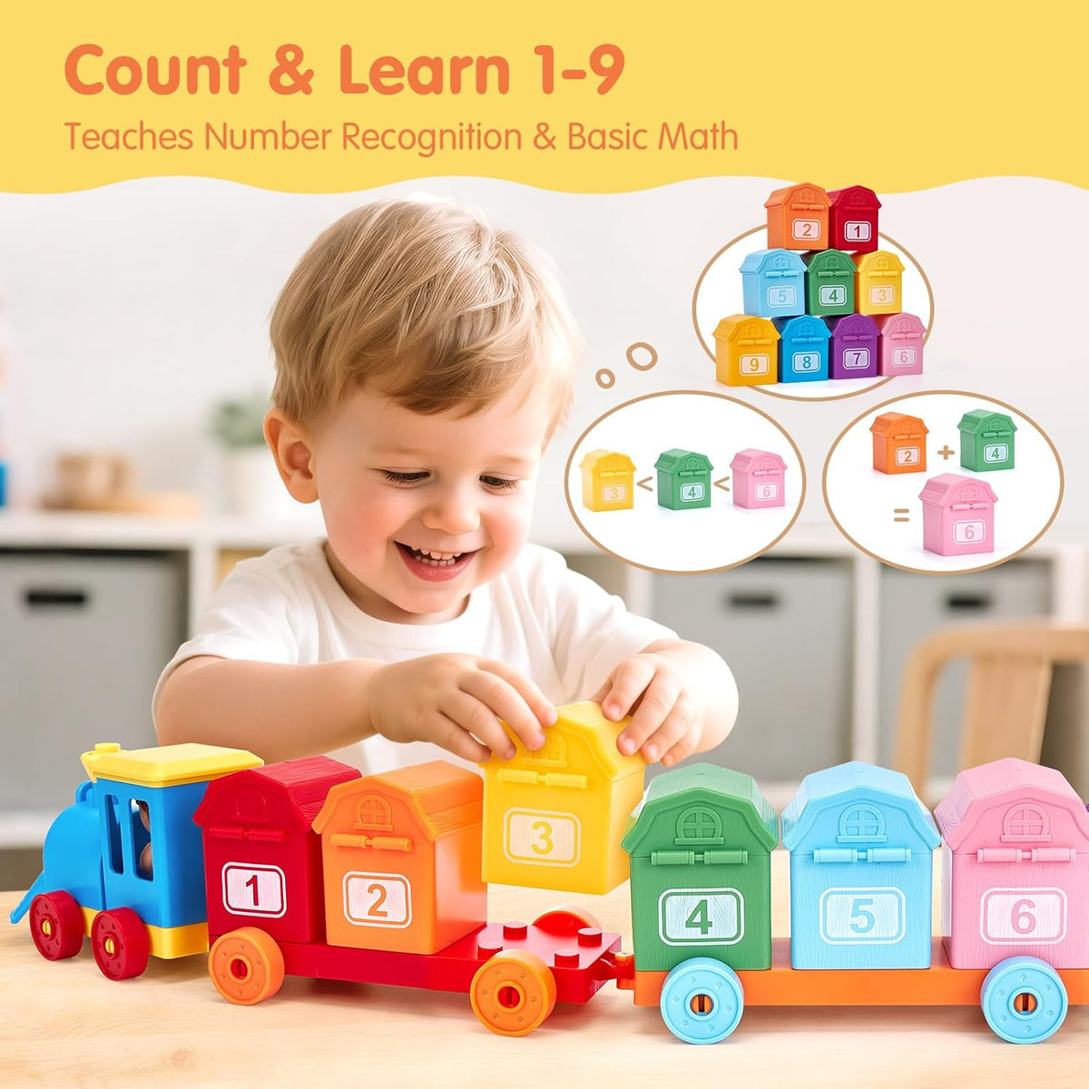 Colorful Animal Train Set for Learning and Fun