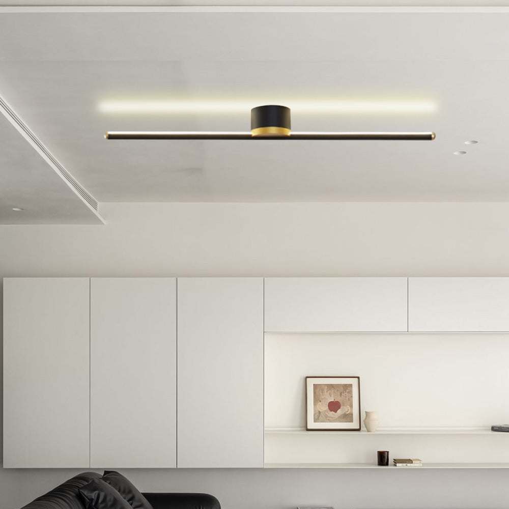 Semi-Flush Ceiling Light in Modern Linear LED Design