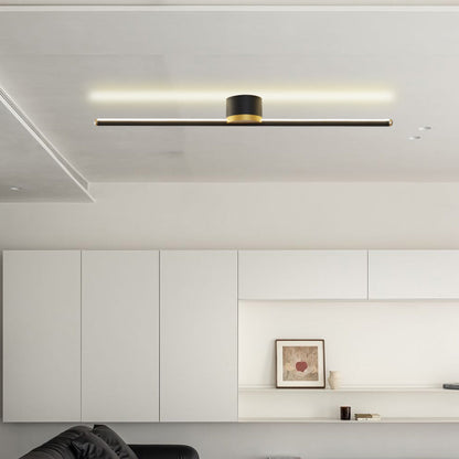 Semi-Flush Ceiling Light in Modern Linear LED Design