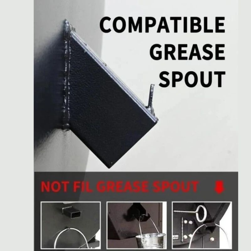 Pellet Grill Grease Catcher with Reusable Insert and Secure Lid