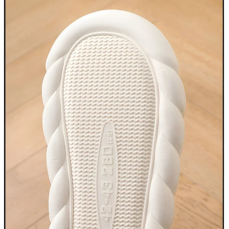 Men's Winter Slippers - Waterproof Plush House Shoes with Non-Slip Sole