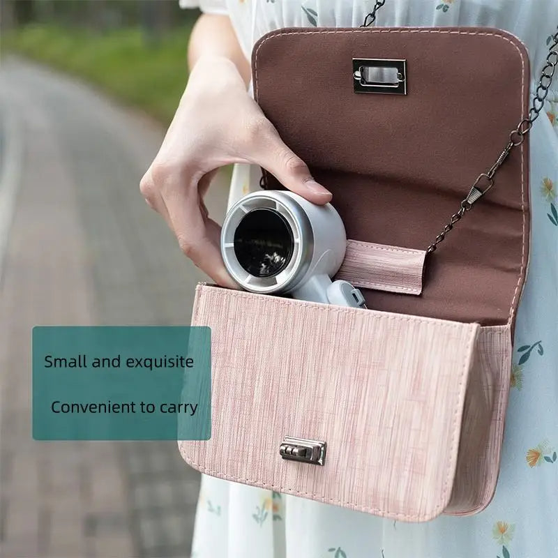 Portable Cooling Fan with 5 Adjustable Speeds and Battery Monitor
