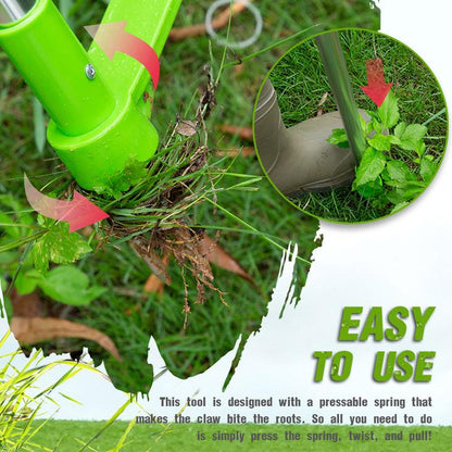 Ergonomic Weed Extractor with Steel Claw Mechanism, 50cm Handle