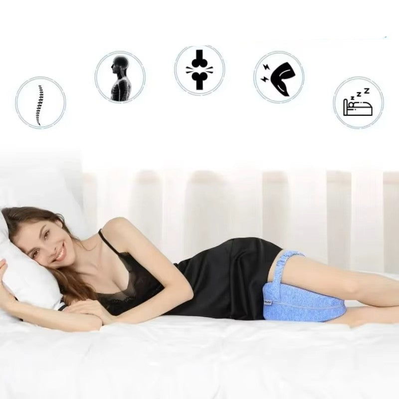 Ergonomic Leg Support Pillow with Adjustable Strap and Ventilated Design