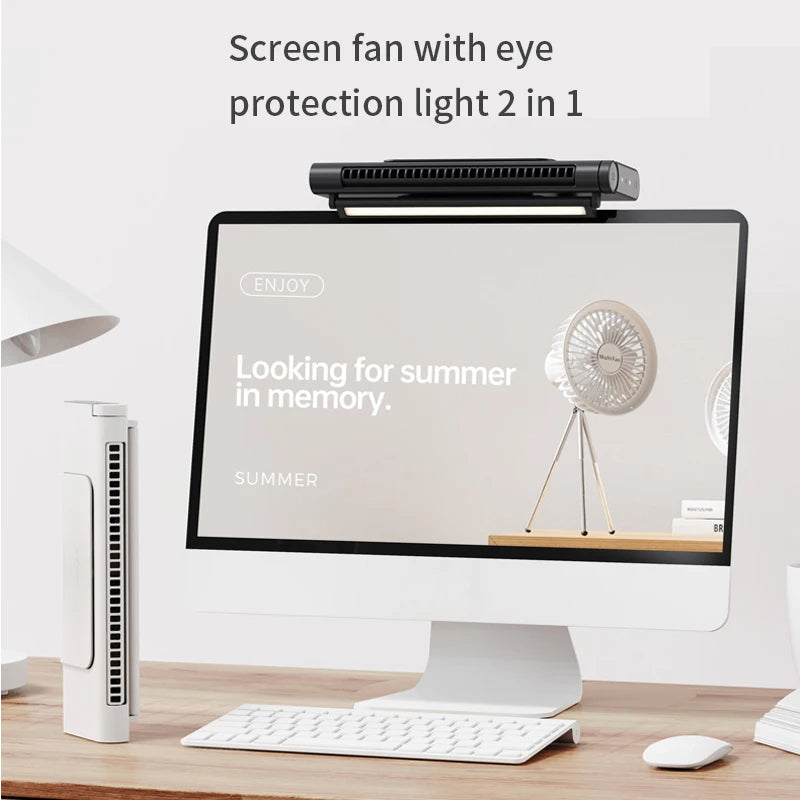 Personal Cooling Fan with Stepless Speed Control – USB Bladeless Desk Mount