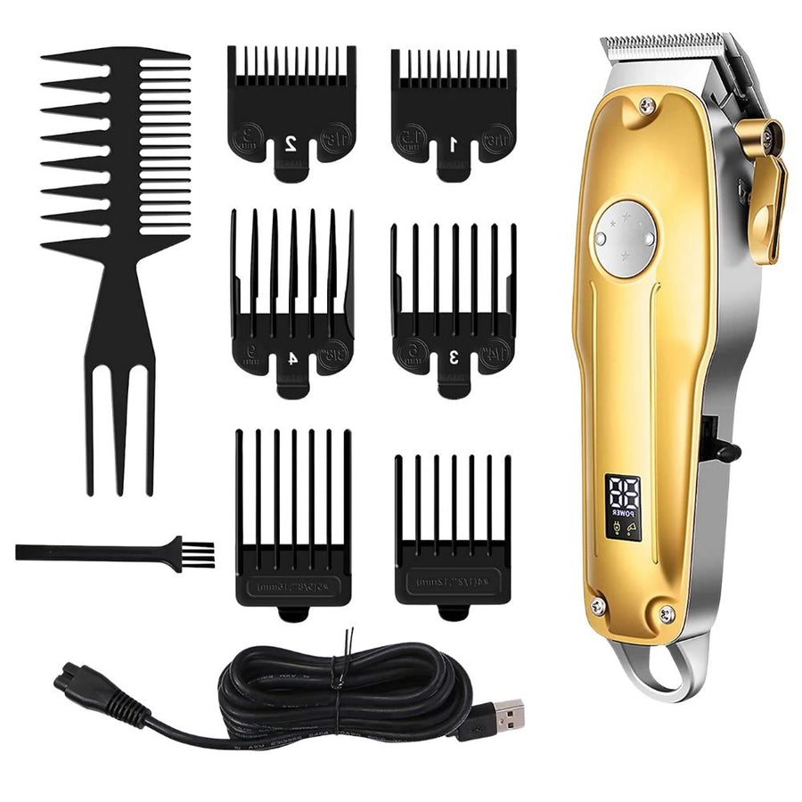 Cordless Precision Hair Cutting Kit for Men - Gold Finish