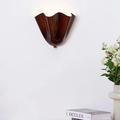 LED Wall Light in Art Deco Shell Design