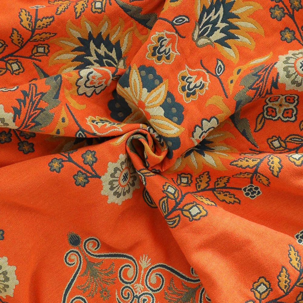 Reversible Throw Blanket in Marigold Color