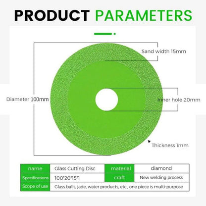 Precision Glass & Tile Cutting Blade, 3.94 Inch Grinder Disc