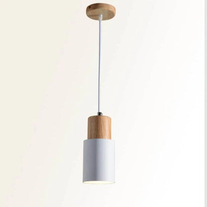 Stylish Wood and Metal Hanging Light Fixture