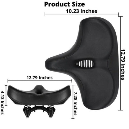 Extra Comfort Bike Seat with Dual Suspension and Cooling Design