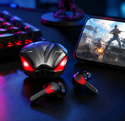 Bluetooth Earbuds for Gaming with Microphone, Low Latency, Type-C Case