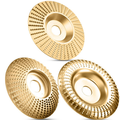 Versatile Wood Shaping Disc Set for Angle Grinders - 3 Profiles