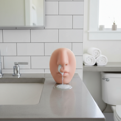 Comical Nose Shaped Soap Dispenser with Adhesive Mount