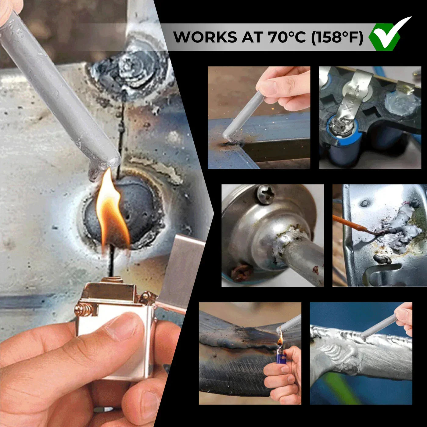 Versatile Low-Heat Metal Repair Rods – Compact Repair Kit