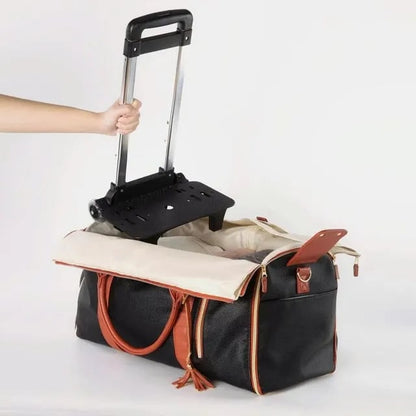 Smart Travel Carry-All with Garment Preservation and Rolling Mobility