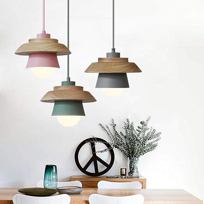 Natural Wood Hanging Light for Modern Interiors