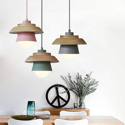Natural Wood Hanging Light for Modern Interiors