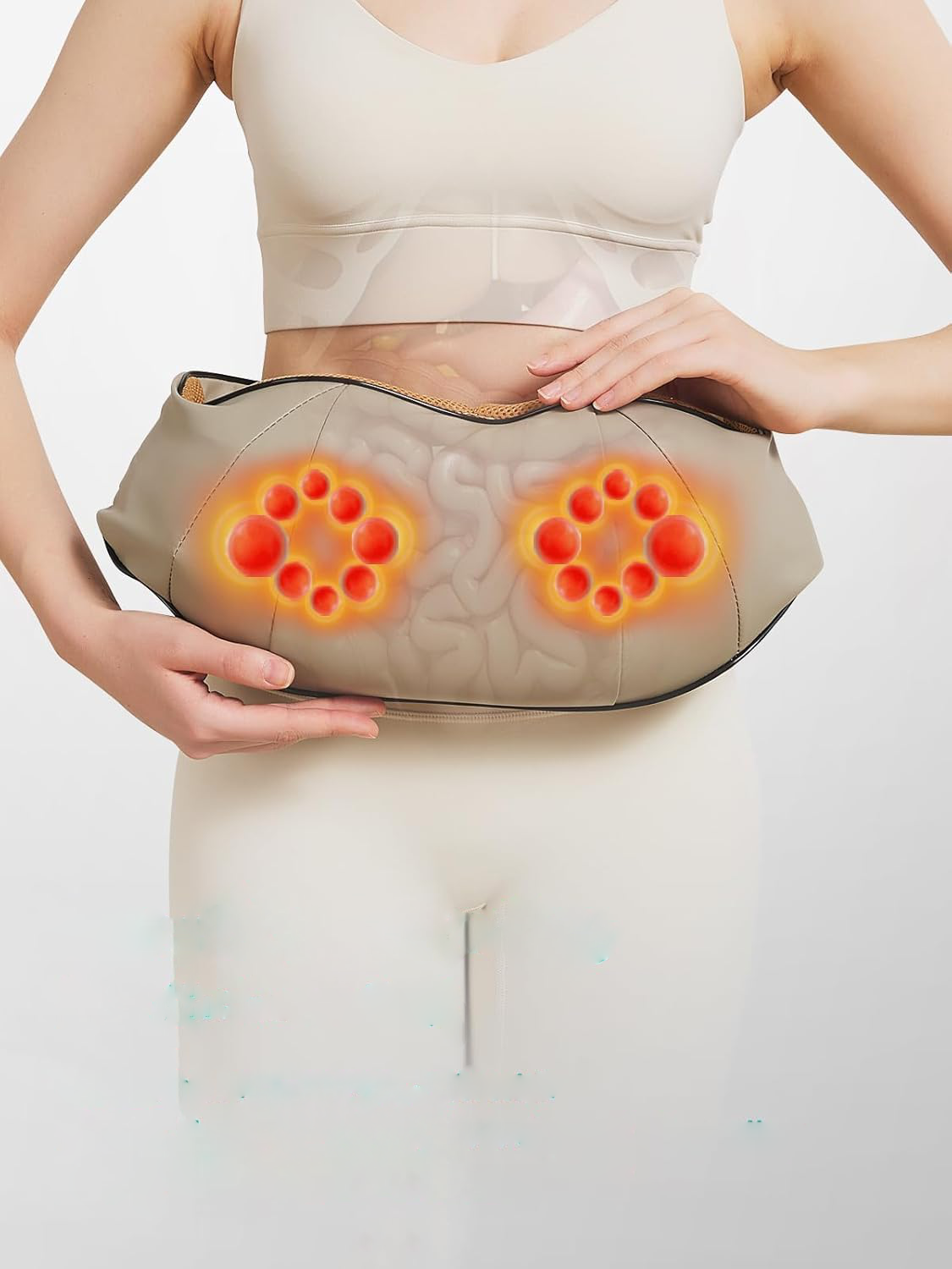 ComfortWave Abdominal Relief Massager with Heat & Dual Heads