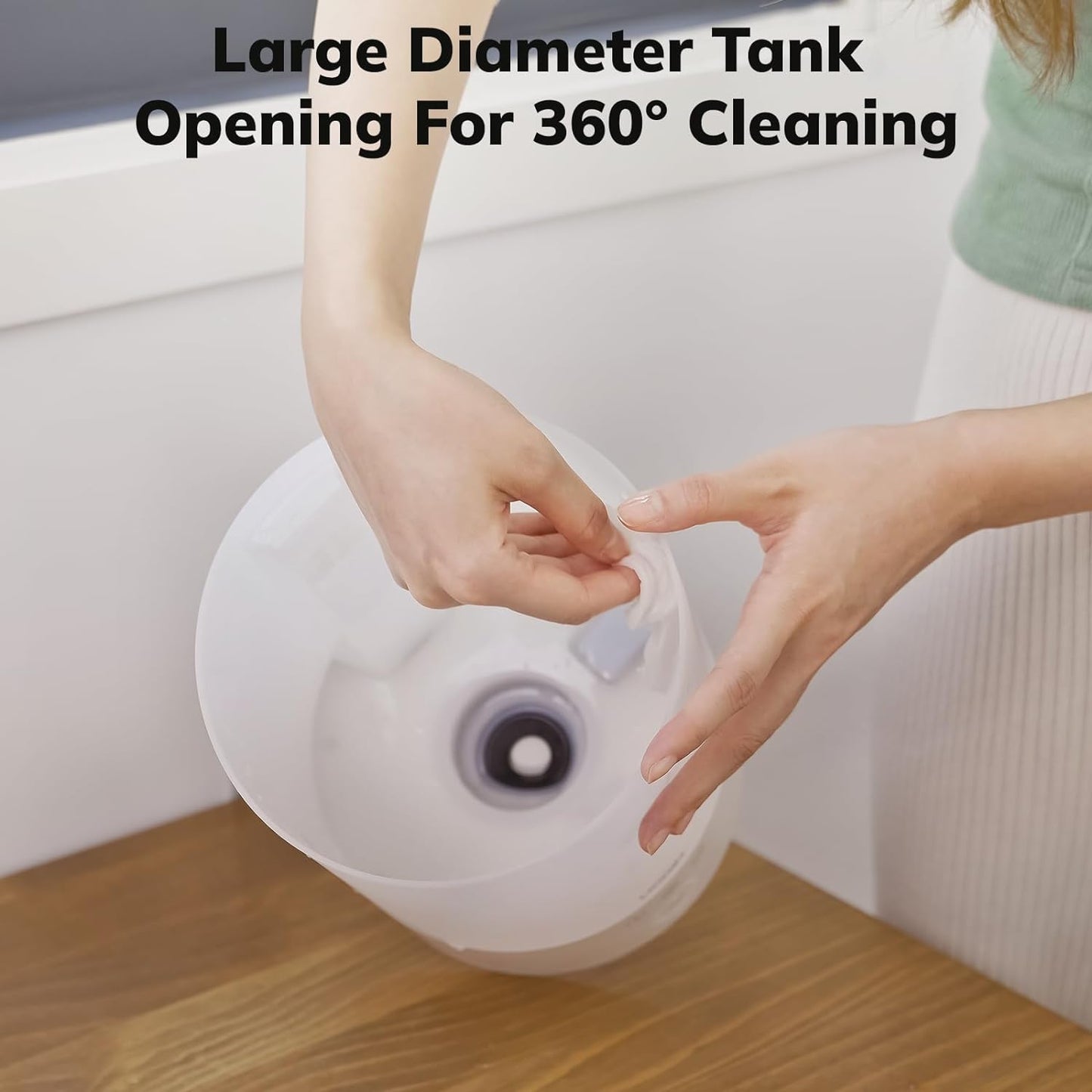 Cool Mist Humidifier with Extended Runtime and Ambient Lighting
