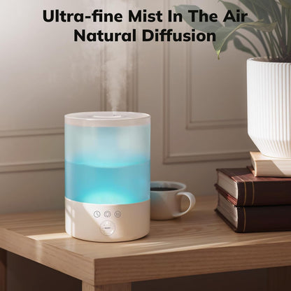 Cool Mist Humidifier with Extended Runtime and Ambient Lighting