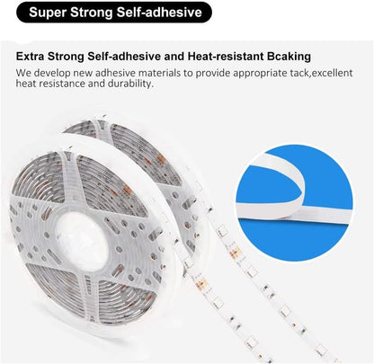 32.8ft LED Strip Light with 16 Colors and Infrared Remote Control