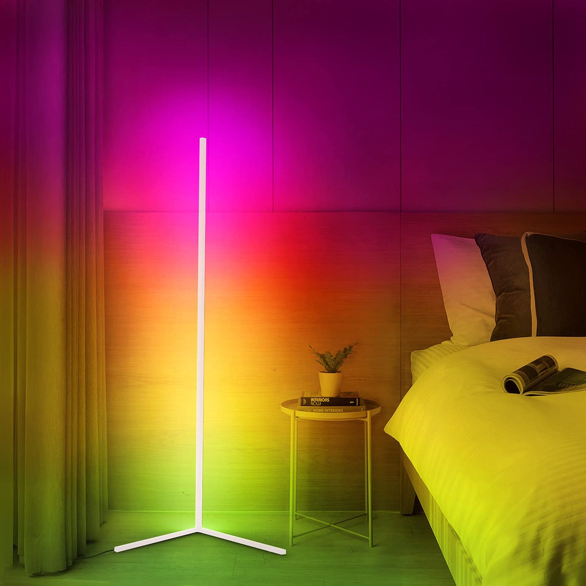 Adjustable Corner Floor Lamp with Dimming Function