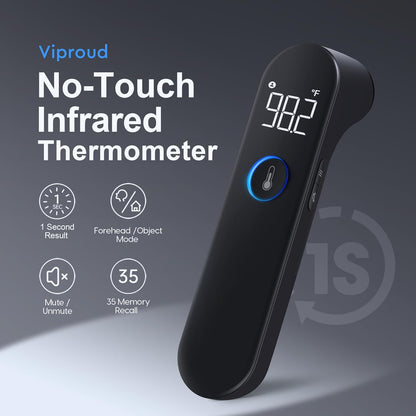 Instant Read Forehead Thermometer with Memory Function
