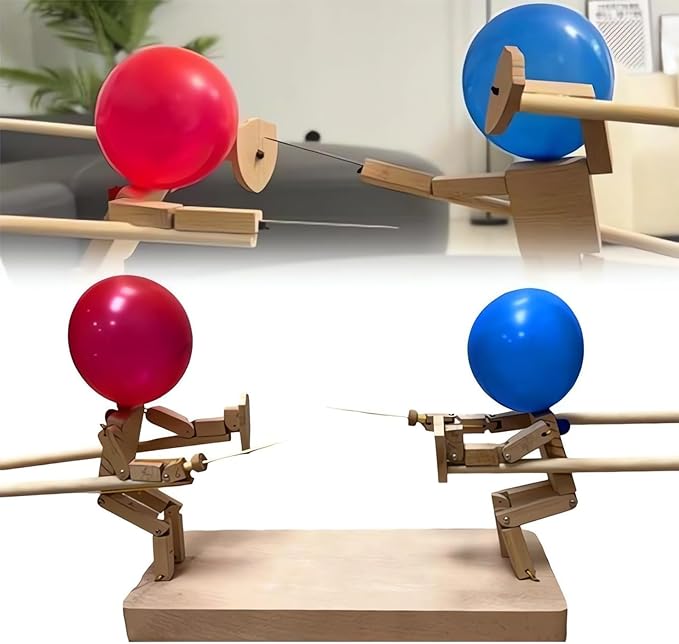 Bamboo Balloon Duel: Fun Party Tabletop Game Set