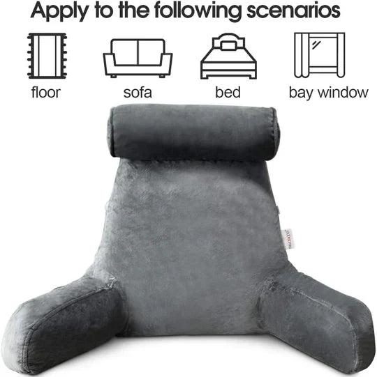 Cozy Reading Pillow with Arm and Back Support for Ultimate Comfort