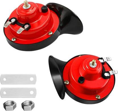 High-Impact Dual Sound Car Horn with Universal Fit and Wiring Kit, 12V Weatherproof