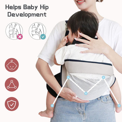 Comfortable Baby Carrier Wrap with Breathable Mesh and Soft Straps