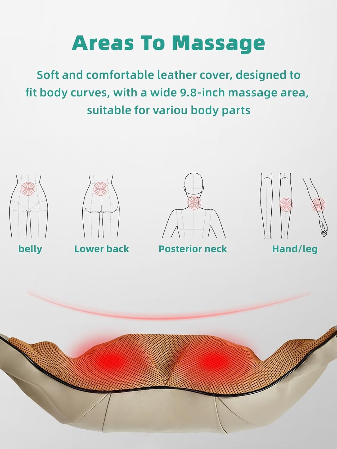ComfortWave Abdominal Relief Massager with Heat & Dual Heads