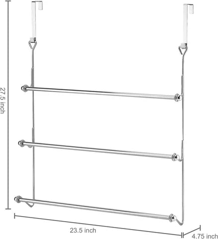 Metal Over-Door Towel Rack with Four Bars