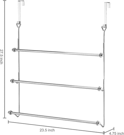Metal Over-Door Towel Rack with Four Bars