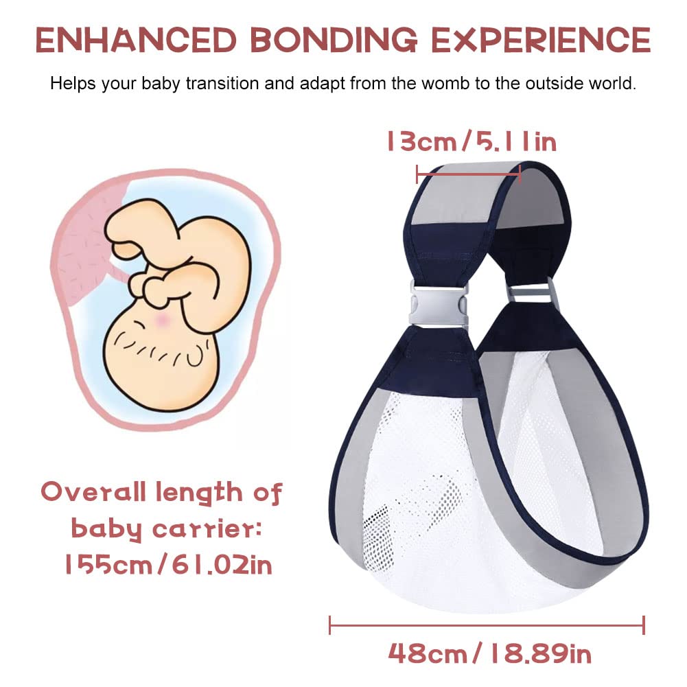 Comfortable Baby Carrier Wrap with Breathable Mesh and Soft Straps