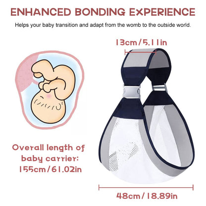 Comfortable Baby Carrier Wrap with Breathable Mesh and Soft Straps
