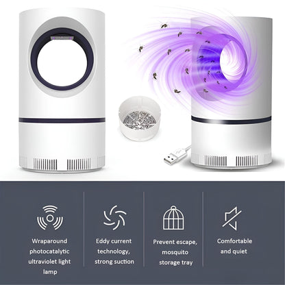 UV Insect Trap with 6 LED Lights and Detachable Collection Tray