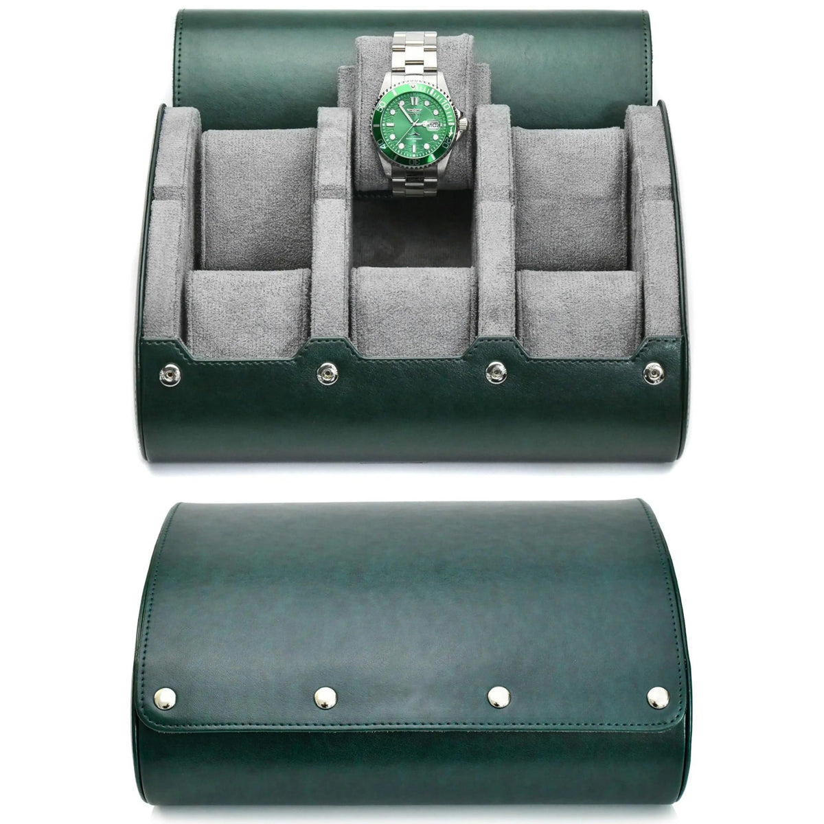Watches Storage Roll for 3 or 6, Soft Suede Interior & PU Leather