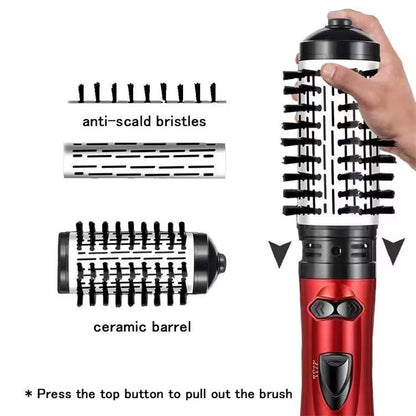 Versatile Hot Air Styler with Dual Brush Heads and Adjustable Heat