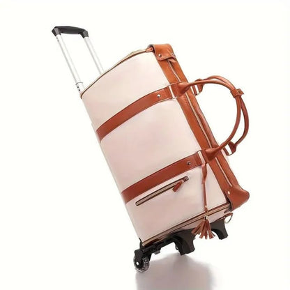 Smart Travel Carry-All with Garment Preservation and Rolling Mobility