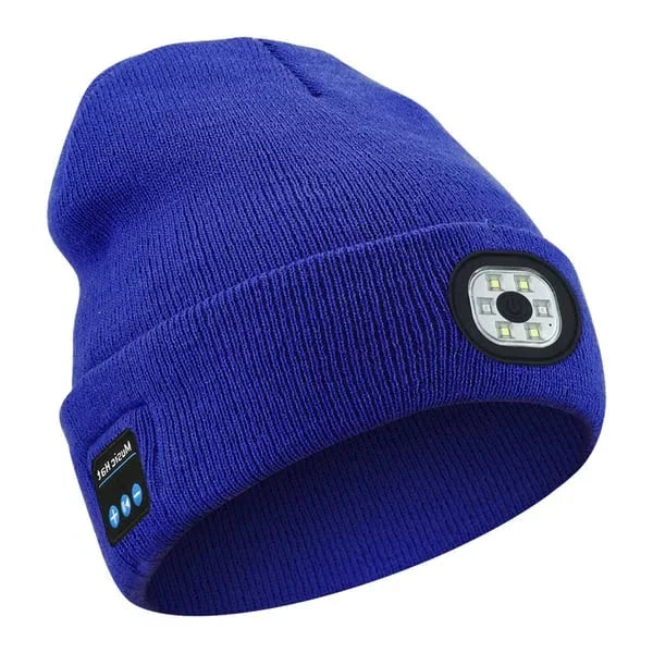 Smart Beanie with LED Light and Wireless Audio System