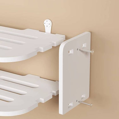 Floating Wall-Mounted Shelf for WiFi Router, Modem, and Cable Storage