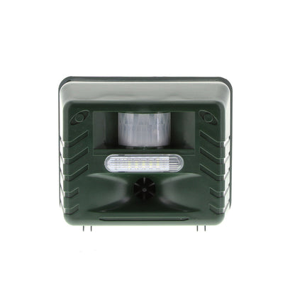 Solar-Powered Ultrasonic Bird Deterrent with Motion Sensors and Flashing Lights
