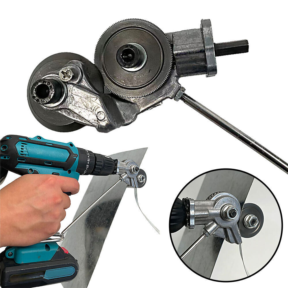 Precision Metal Cutter Attachment for Power Drills with Safety Shield
