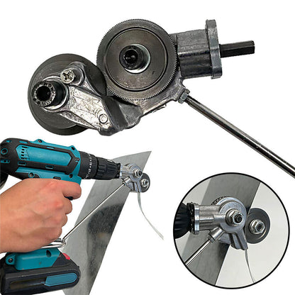 Precision Metal Cutter Attachment for Power Drills with Safety Shield