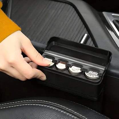 Compact Coin Organizer with Snap Closure for Car Use